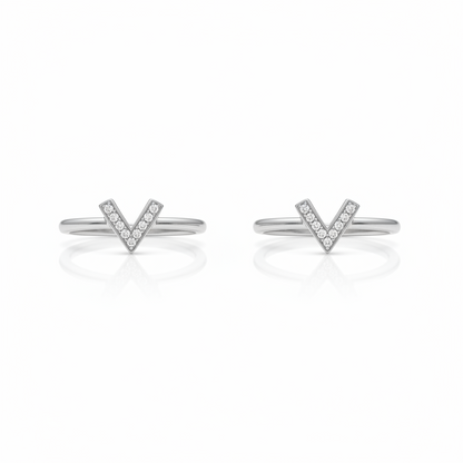 925 Silver V Toe rings