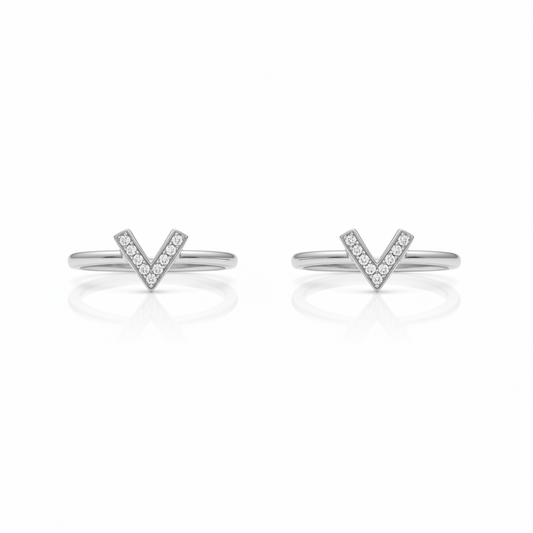 925 Silver V Toe rings
