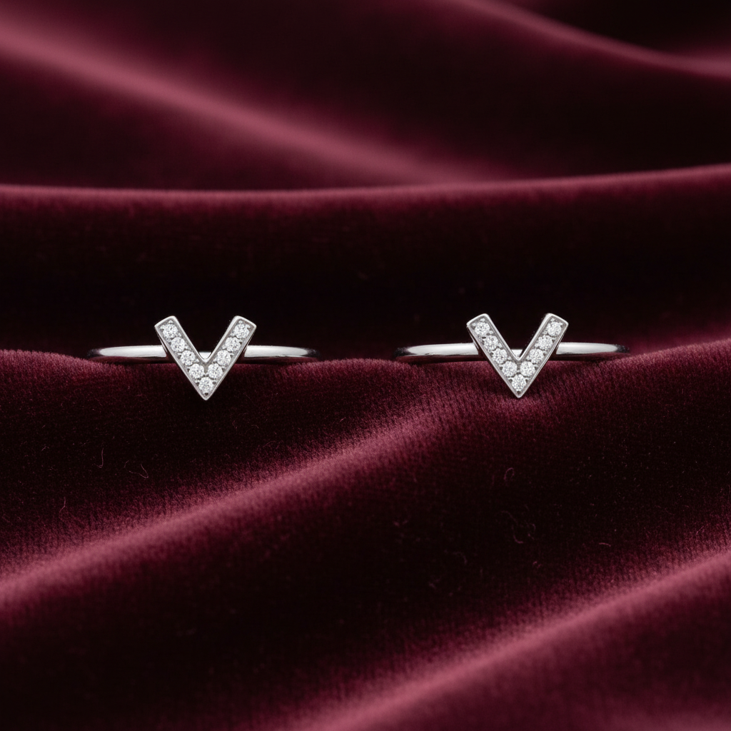 925 Silver V Toe rings