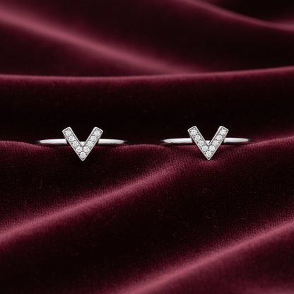 925 Silver V Toe rings
