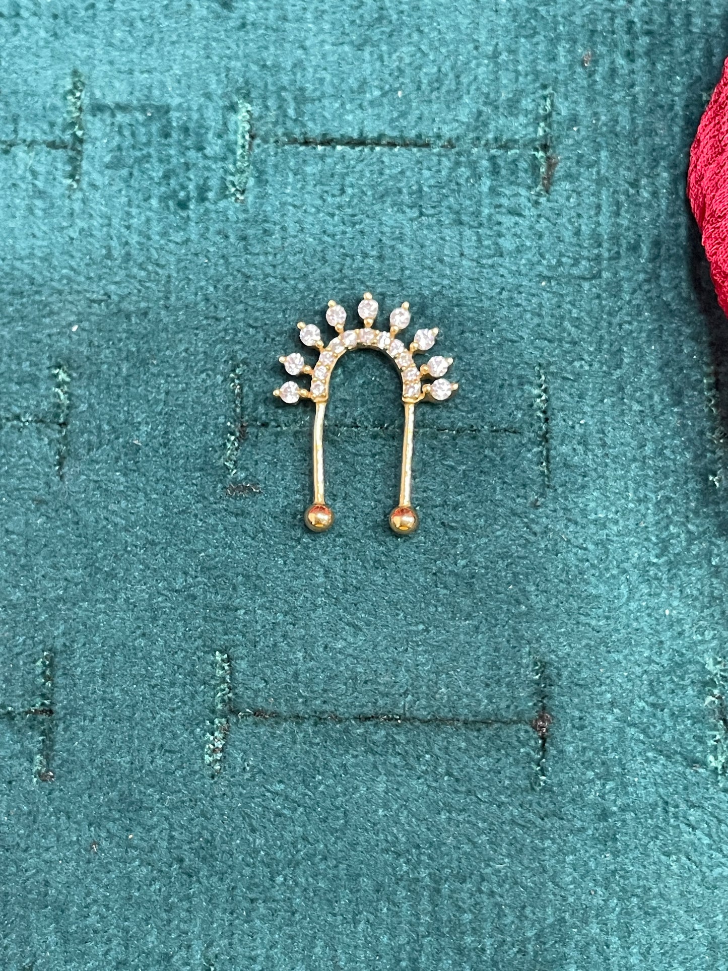 925 Silver Gold Plated Graceful Septum