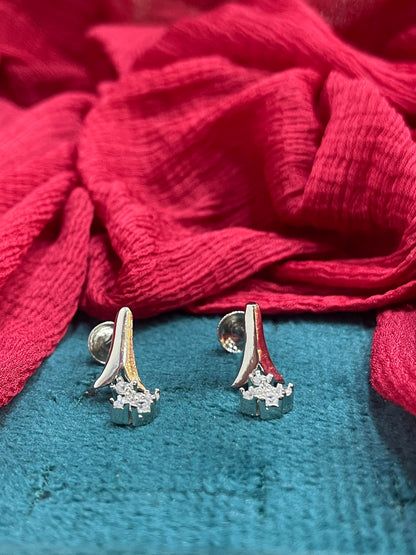 92.5 Silver Drop Studs Pair