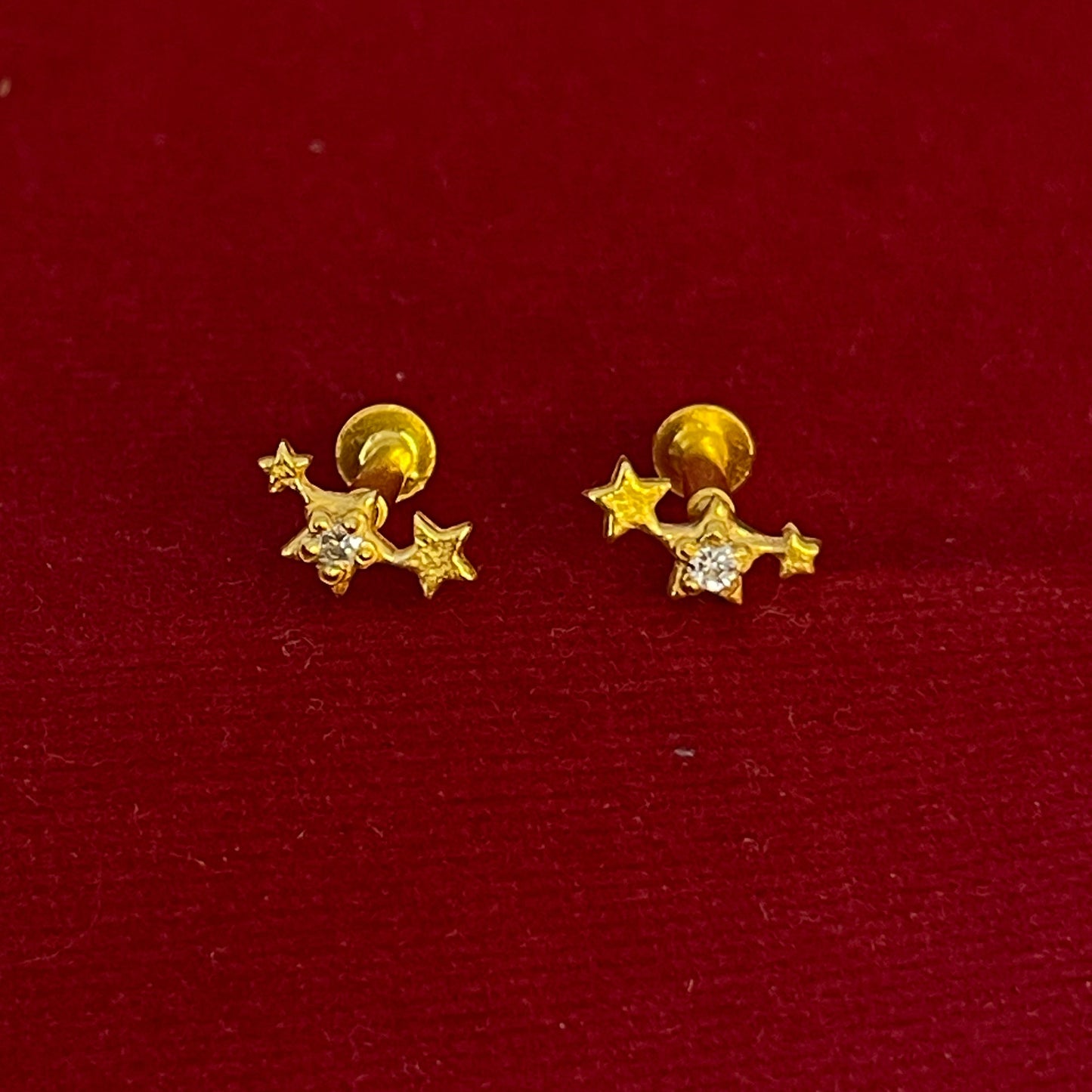 92.5 Silver Gold Plated Star Constellation Studs