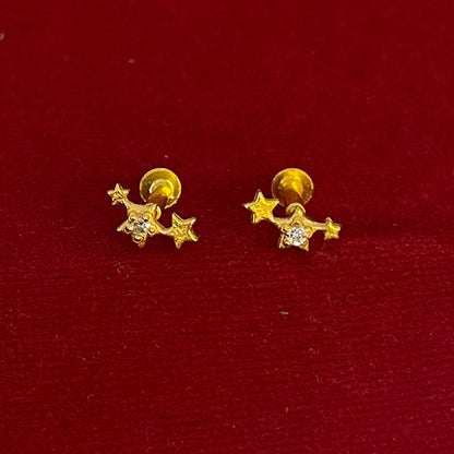 92.5 Silver Gold Plated Star Constellation Studs