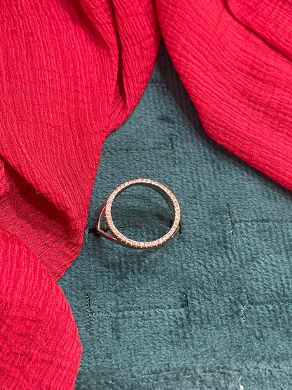 92.5 Silver Stylish Round Ring for Women Size 15 | Elegant Minimal Design | Daily Wear Jewellery
