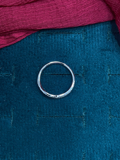 925 Silver Knot Ring - Size 12