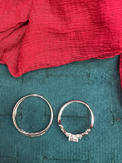 92.5 Silver ring size 12 And 21