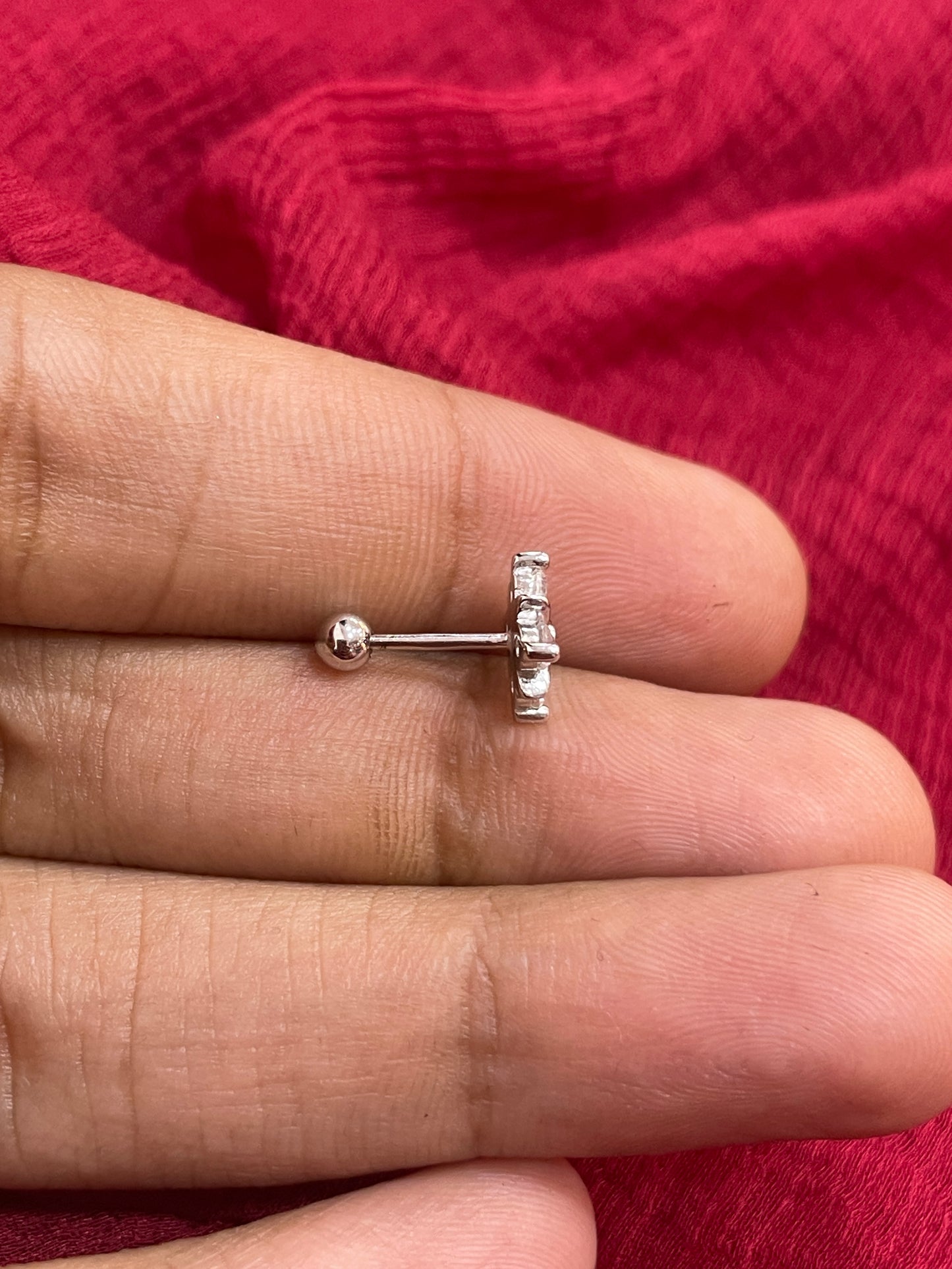 92.5 Silver Square White Stone Earrings for Women | Stylish Geometric Design | Elegant Jewellery