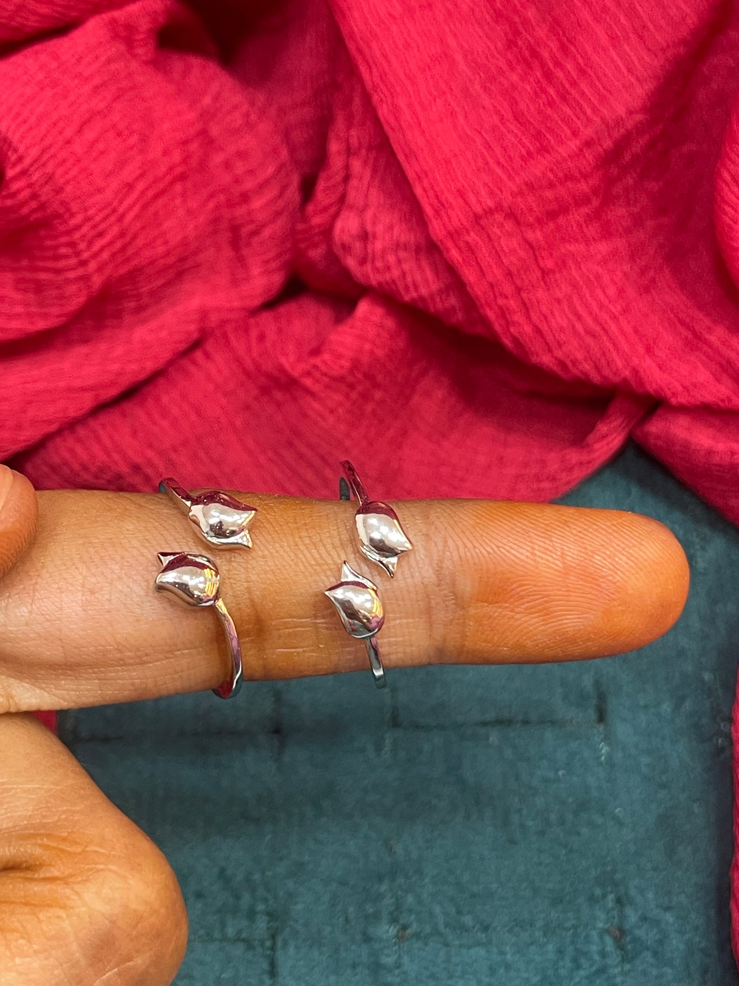 92.5 Silver Tulip Toerings