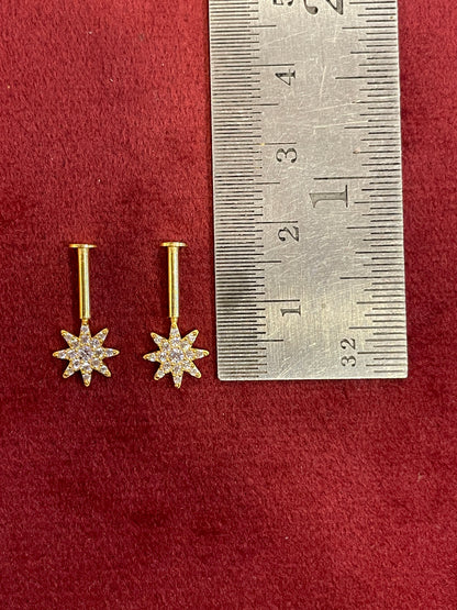 92.5 Silver Star Shaped Bugadi | Trendy Elegant Design | Jewellery
