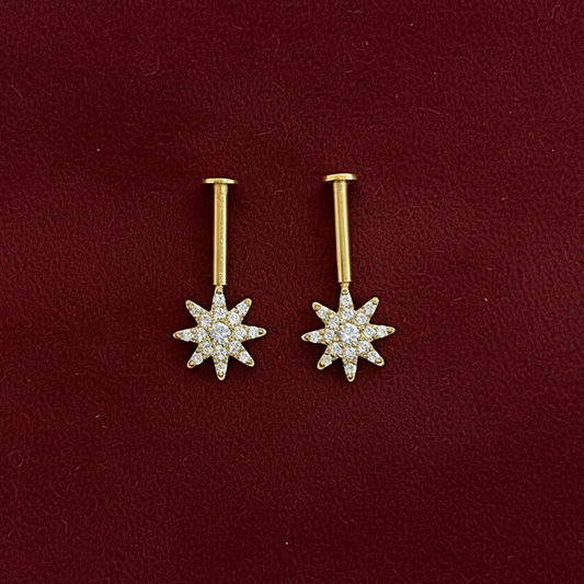 92.5 Silver Star Shaped Bugadi | Trendy Elegant Design | Jewellery
