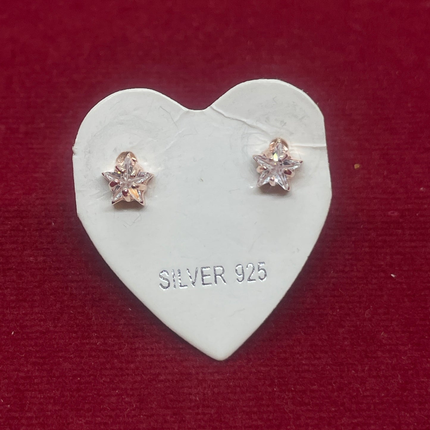 Rose Gold Plated 92.5 Sterling Silver Four-Prong Round CZ Solitaire Stud Earrings for Women | Classic CZ Claw-Set Studs | Second Piercing Earring Pair