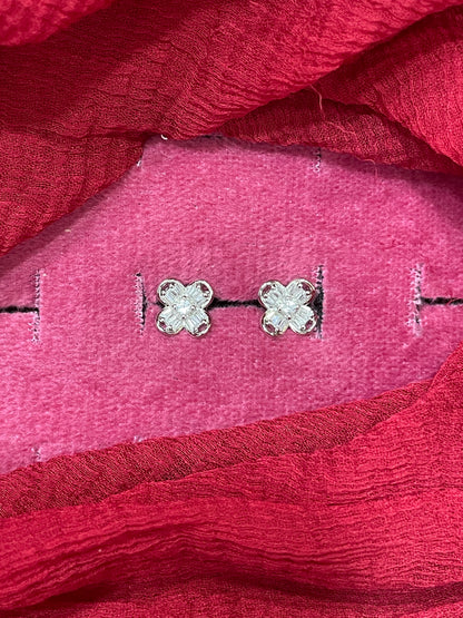 92.5 Silver Simple Flower Studs | Minimal Elegant Design | Jewellery