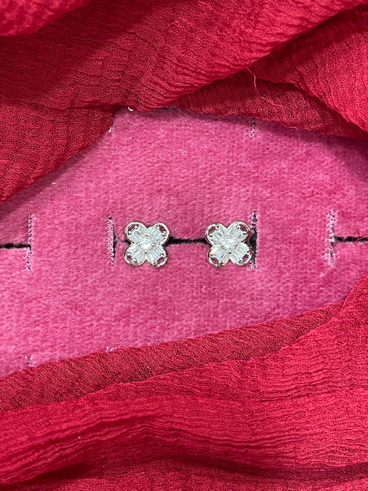 92.5 Silver Simple Flower Studs | Minimal Elegant Design | Jewellery