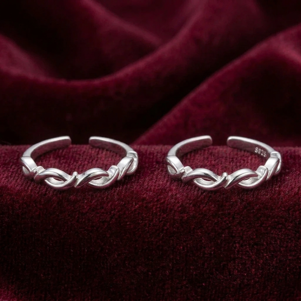 92.5 silver toe rings 