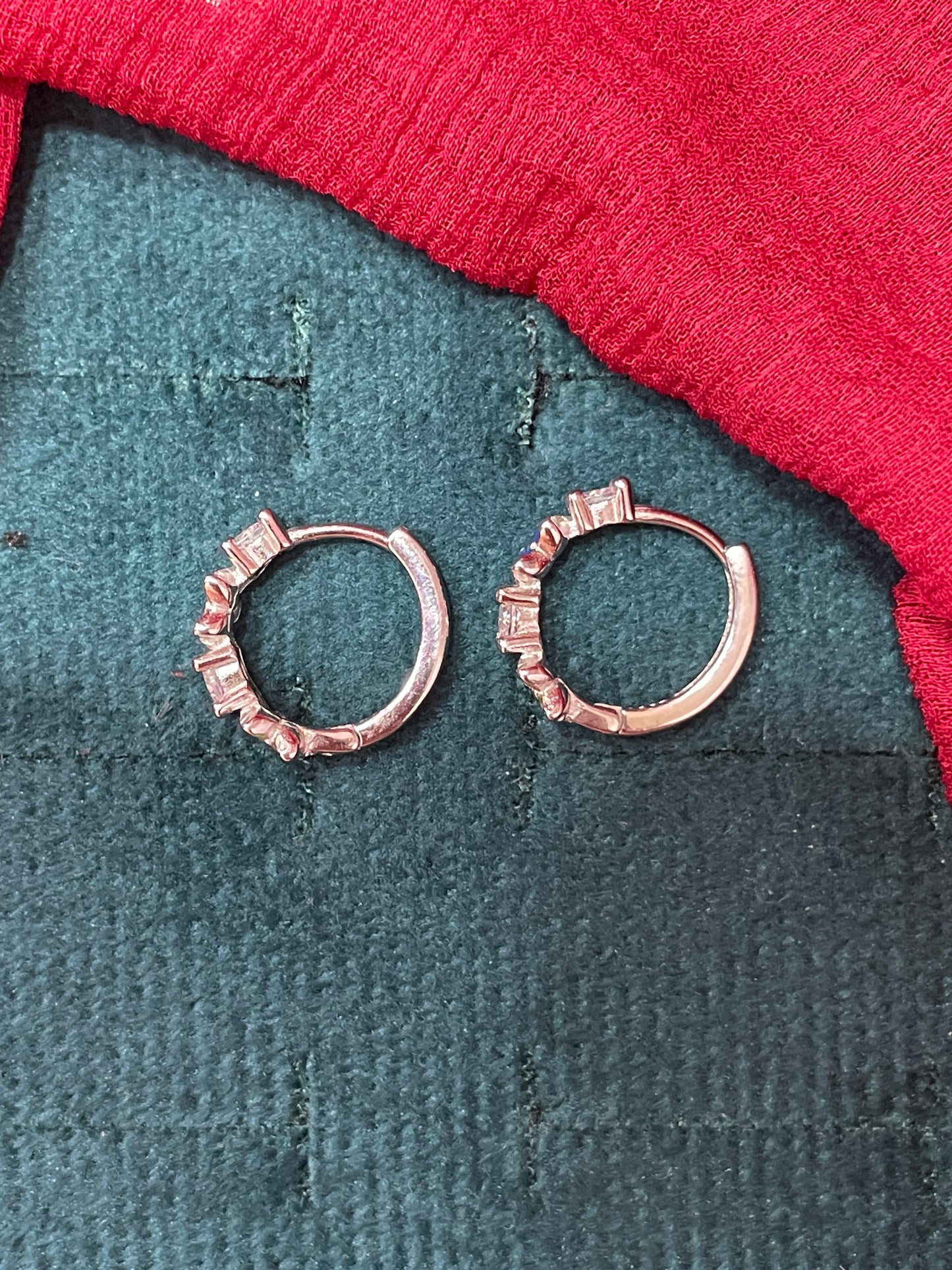 92.5 silver stylish flower bali earrings