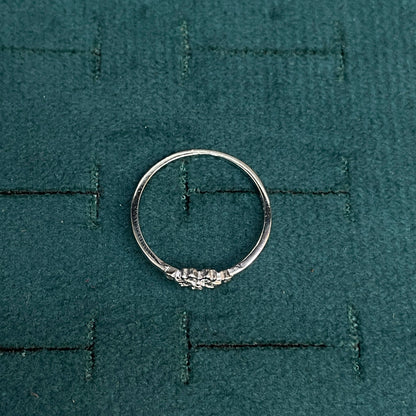 92.5 Sterling Silver Five-Petal Flower Finger Ring for Women