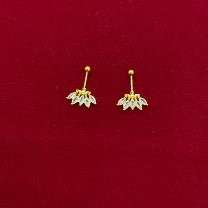 92.5 Silver Five Leaf Bugadi Pair| Without Center Stone | Elegant Design | Jewellery - Pair