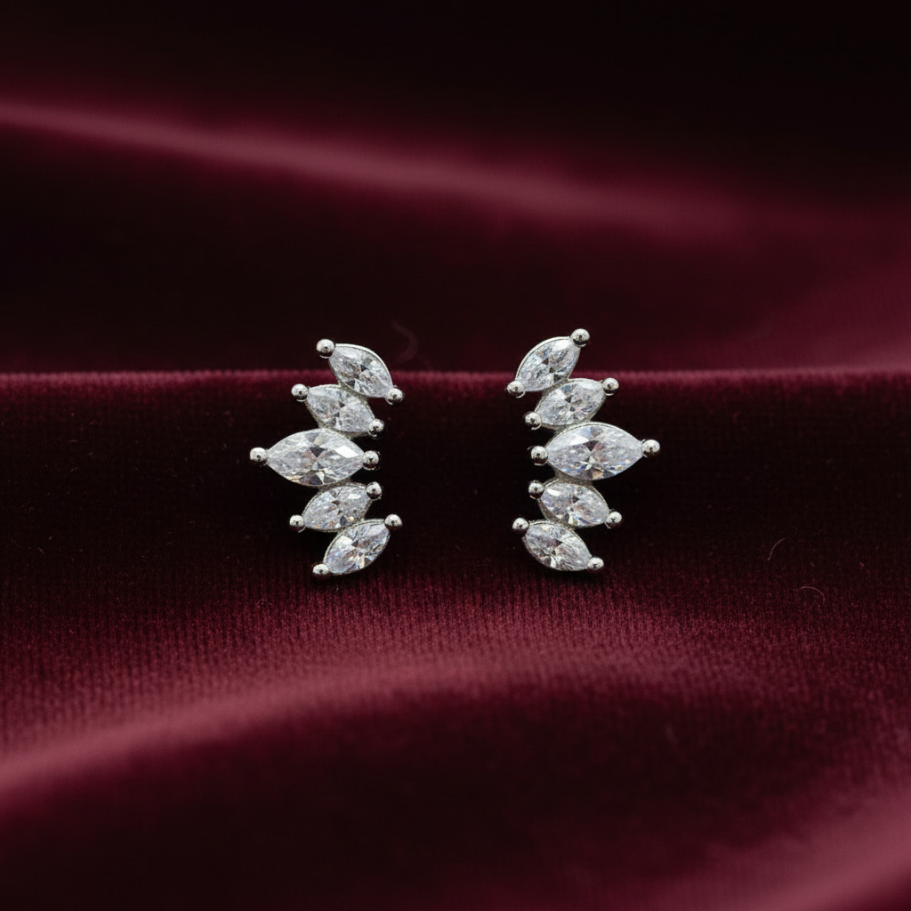 925 Silver Five petal Studs