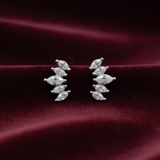 925 Silver Five petal Studs