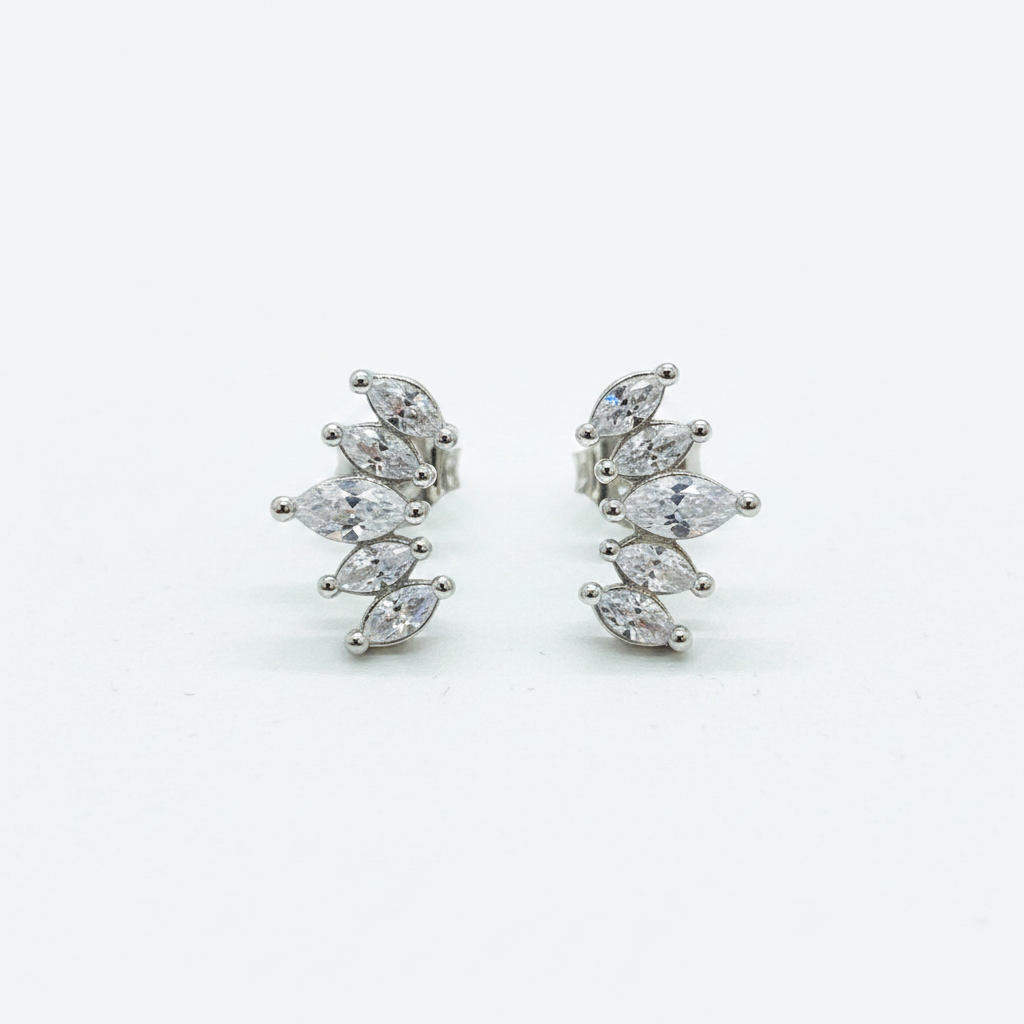 925 Silver Five petal Studs