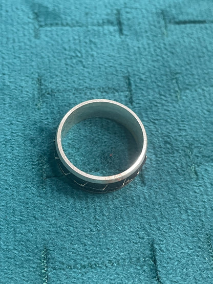 92.5 Silver Oxidised Men’s Ring Size 18 | Stylish Antique Finish | Elegant Jewellery