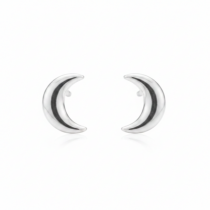 92.5 Silver Half Moon Earrings for Women | Stylish Celestial Design | Elegant Trend Jewellery