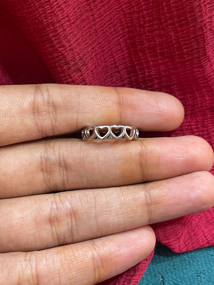 92.5 Silver Heart Ring for Women Size 9 | Stylish Love Symbol Design | Elegant Gift Jewellery