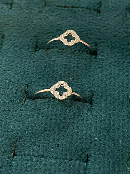92.5 Silver Toe Rings for Women | Halo Design | Traditional Jewellery