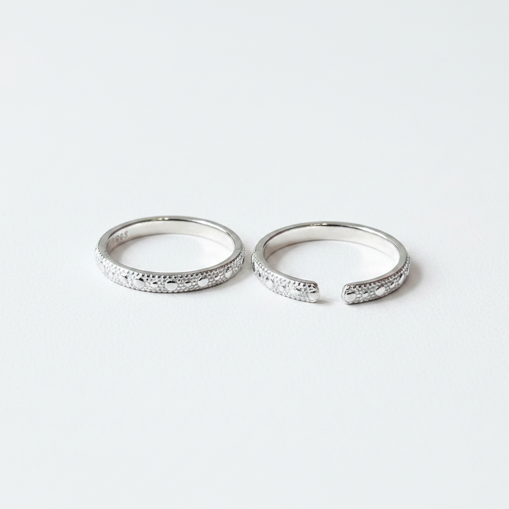 92.5 Silver Toe Rings | Stylish Elegant Finish | Fashion Jewellery