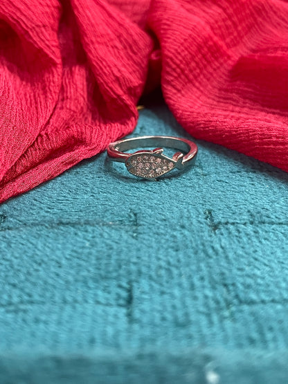 92.5 Silver Fish Ring for Women Size 10 | Unique Aqua-Inspired Design | Elegant Fashion Jewellery