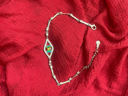 92.5 Silver Butterfly Bracelet for Women 8 Inches | Stylish Elegant Daily Wear Jewellery