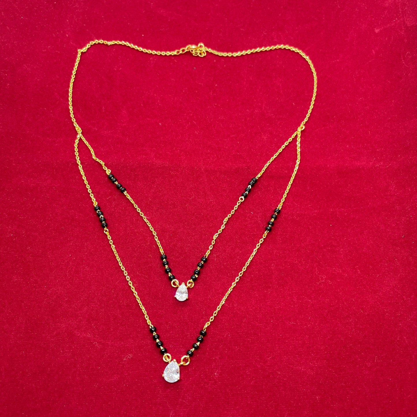 925 Silver Gold-Plated Double Layer Mangalsutra for Women