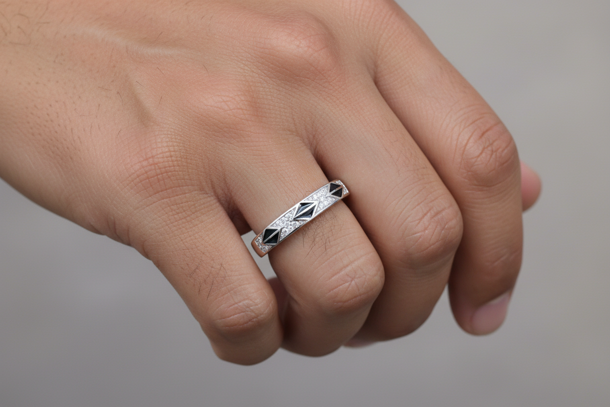 92.5 Silver Men’s Ring Size 25 | Stylish Heavy Look Design | Elegant Jewellery