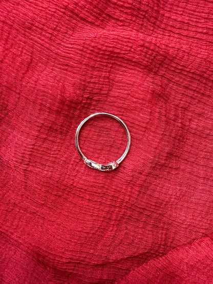 92.5 Silver Infinity Heart Ring for Women