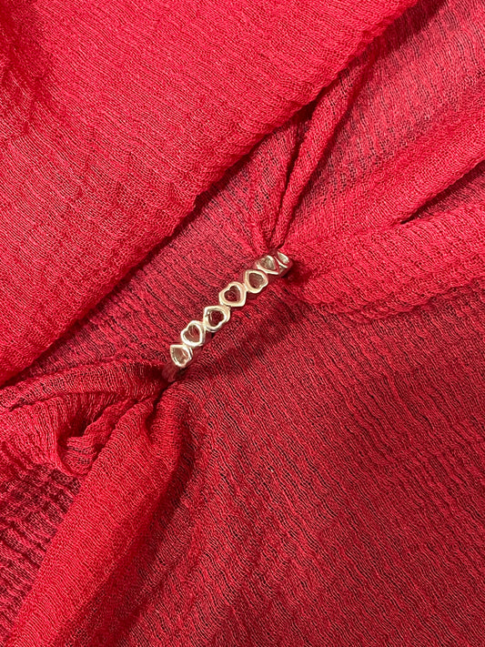 92.5 silver stylish heart ring size 11