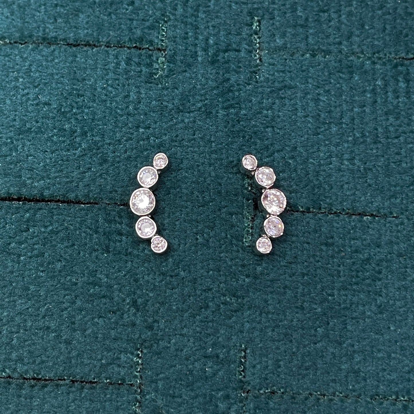 92.5 Silver Sparkle Second Studs