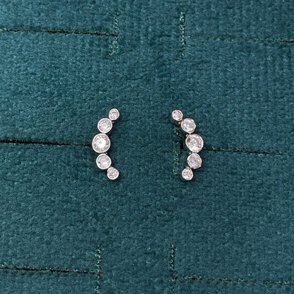 92.5 Silver Sparkle Second Studs