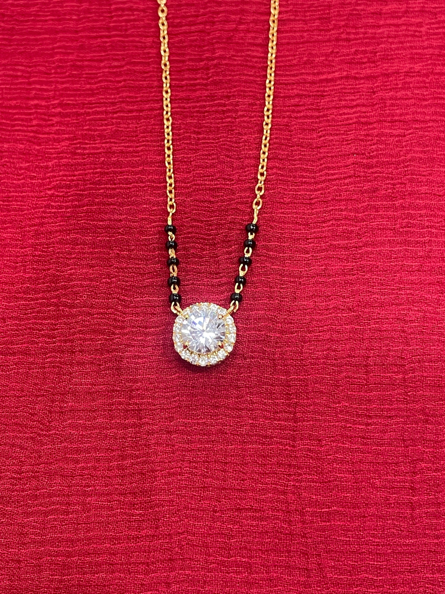 925 Silver Gold Plated Black Bead Chain
