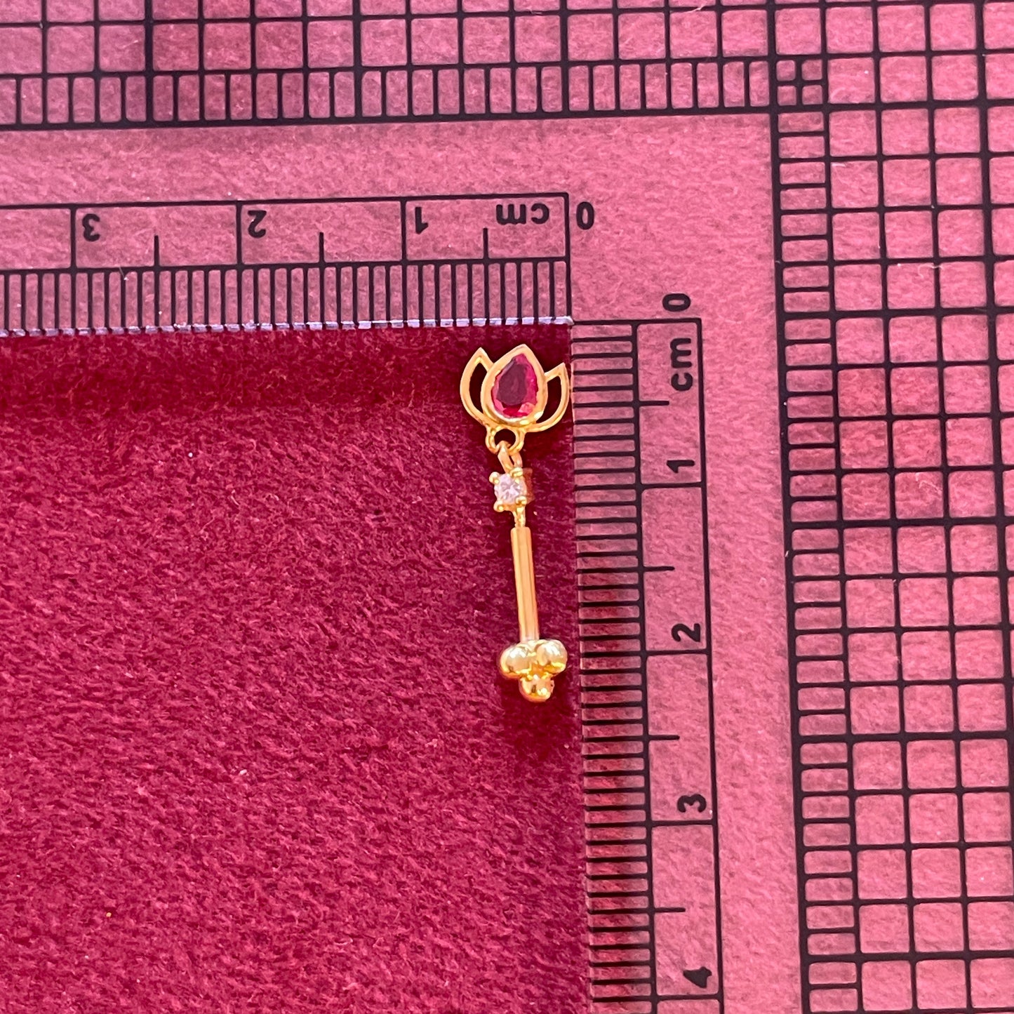 92.5 Silver Gold Plated Lotus Temple Bugadi - Pair