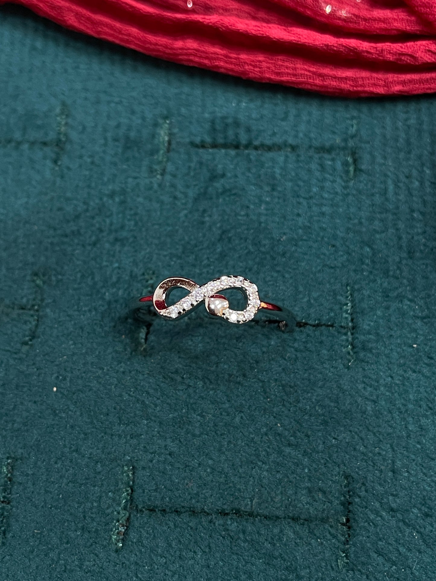 925 Silver Infinity Heart Ring