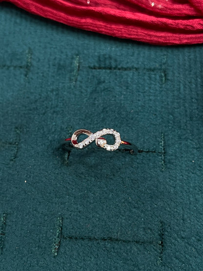 925 Silver Infinity Heart Ring