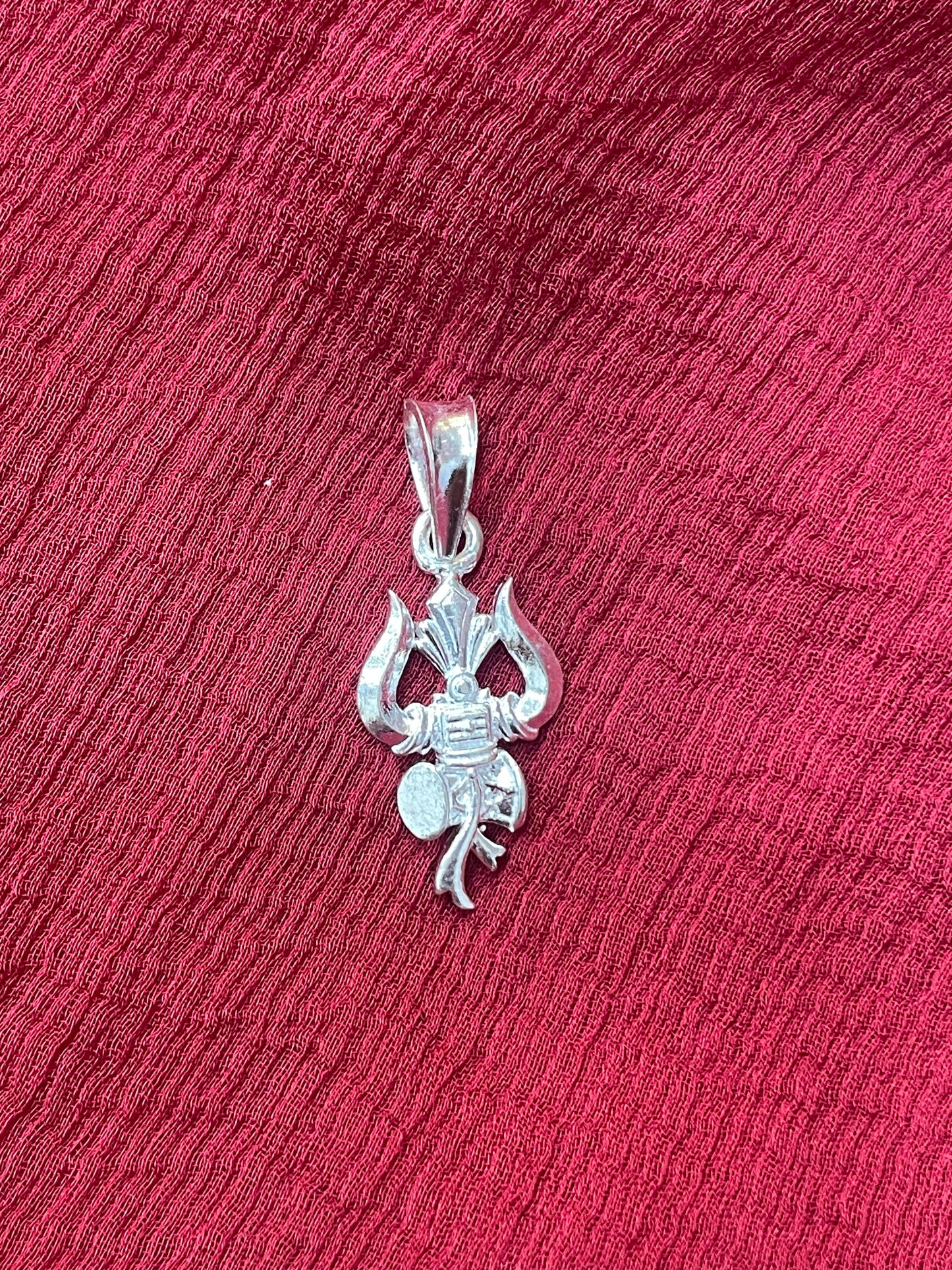 92.5 Silver Trishul Design Pendant for Men & Women – Traditional Finish