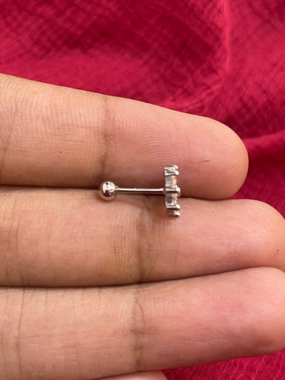 92.5 Silver Elegant Flower Earrings for Women | Stylish Floral Design | Trendy Daily Wear Jewellery