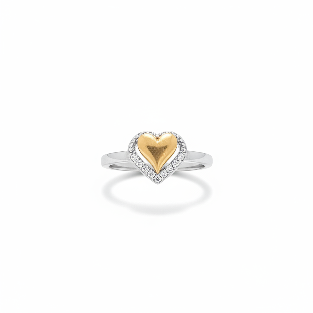 92.5 Silver Heart Ring for Women Size 14 | Stylish Romantic Design | Elegant Gift Jewellery