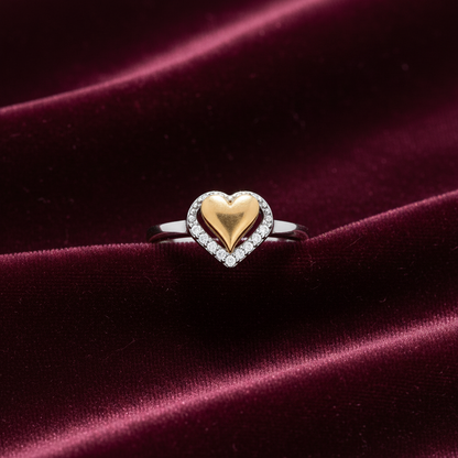 92.5 Silver Heart Ring for Women Size 14 | Stylish Romantic Design | Elegant Gift Jewellery