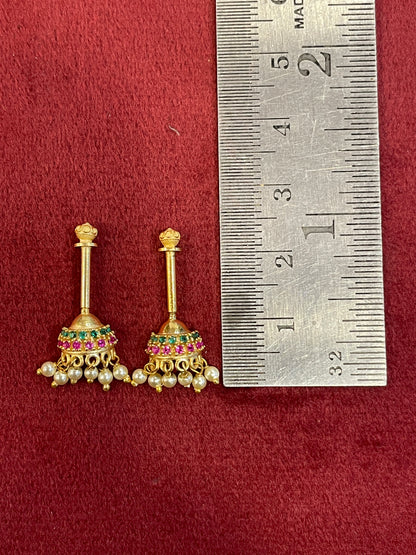 92.5 Silver Jhumki Bugadi | Traditional Hanging Design | Jewellery