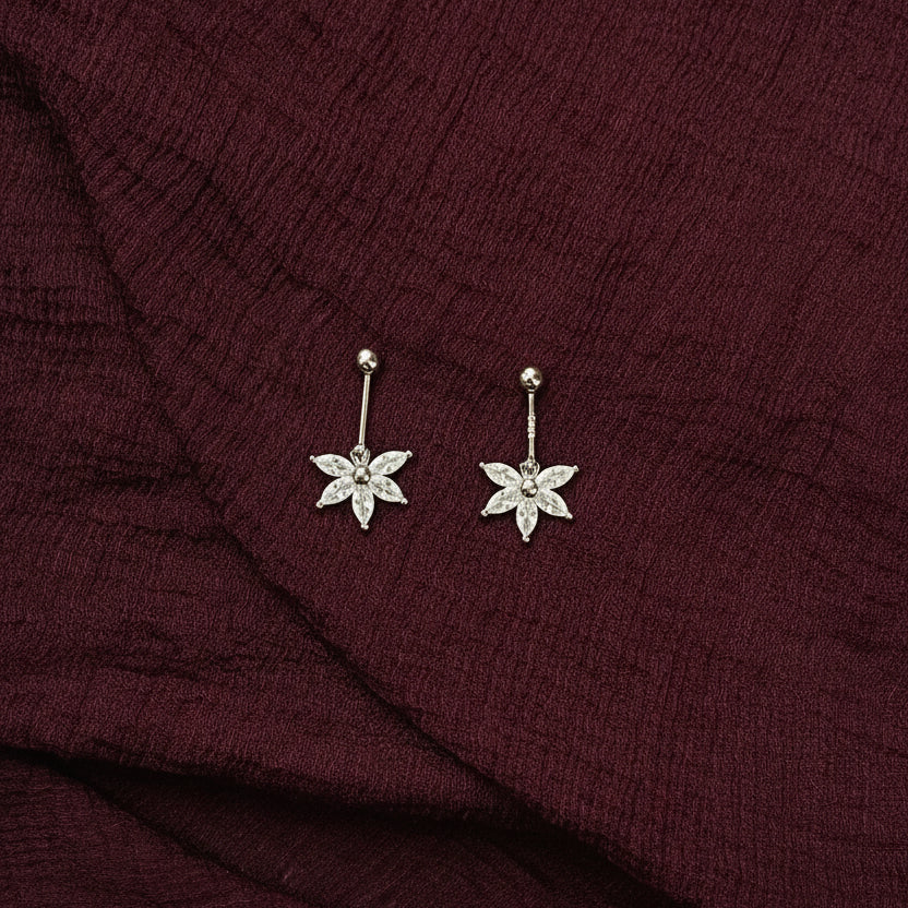 92.5 Silver Stylish Five Leaf Bugadi | Elegant Floral Design | Jewellery