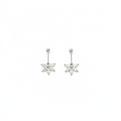 92.5 Silver Stylish Five Leaf Bugadi | Elegant Floral Design | Jewellery (pair)