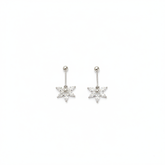 92.5 Silver Stylish Five Leaf Bugadi | Elegant Floral Design | Jewellery (pair)